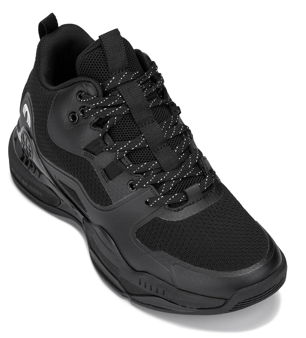 CALTO - Q393 - 3 Inches Taller (Black) - Basketball High-Top Sneakers - WonderingCloth