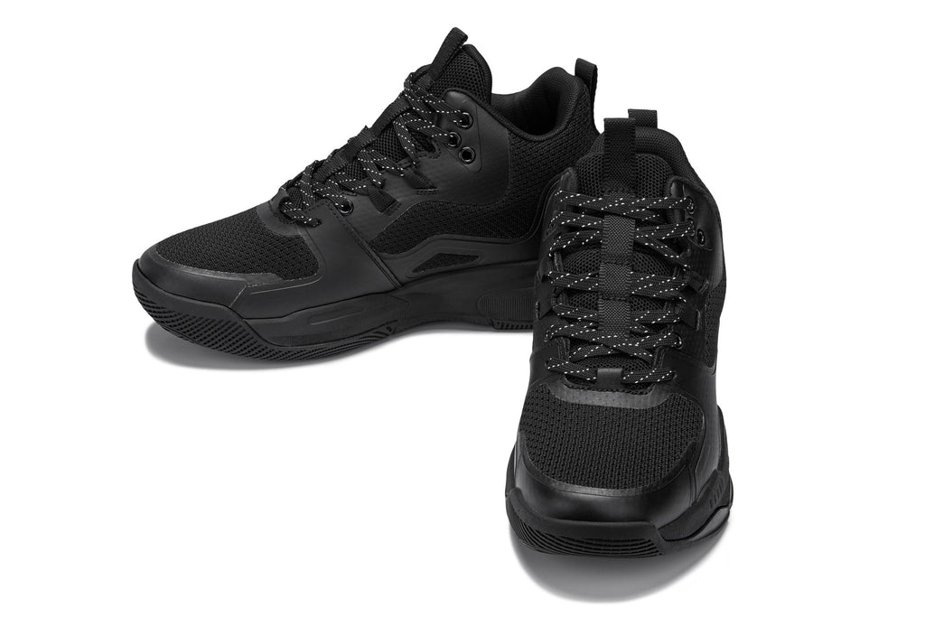 CALTO - Q393 - 3 Inches Taller (Black) - Basketball High-Top Sneakers - WonderingCloth