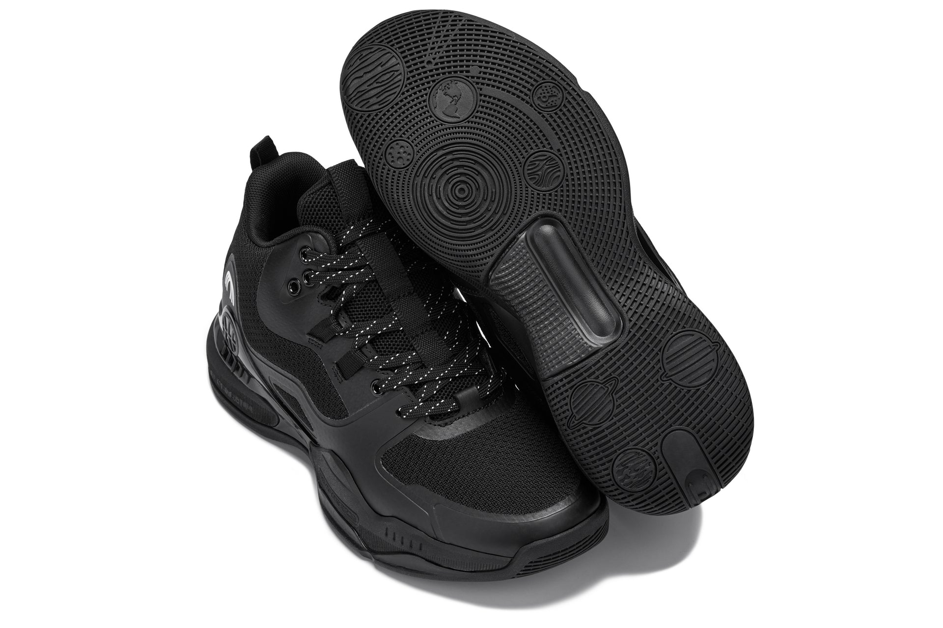 CALTO - Q393 - 3 Inches Taller (Black) - Basketball High-Top Sneakers - WonderingCloth