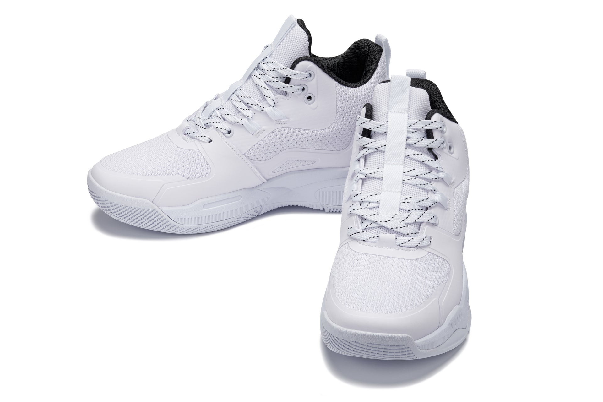 CALTO - Q394 - 3 Inches Taller (White/Black) - Basketball High-Top Sneakers - WonderingCloth