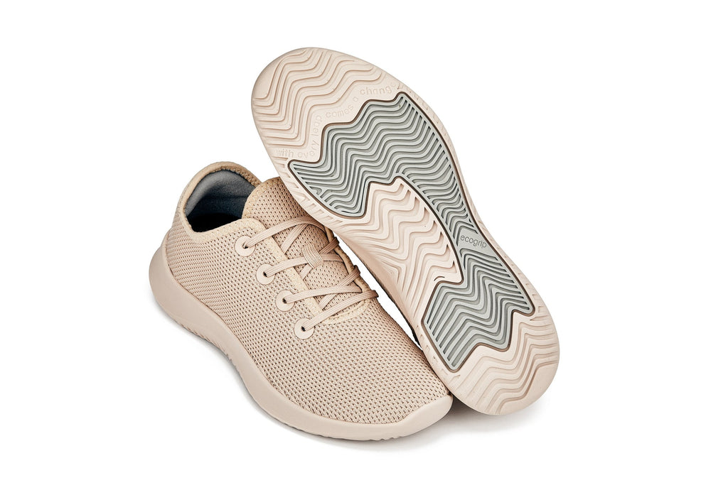 CALTO - Q403 - 2.4 Inches Taller (Salmon) - Ultra Lightweight Knitted Sneakers - WonderingCloth