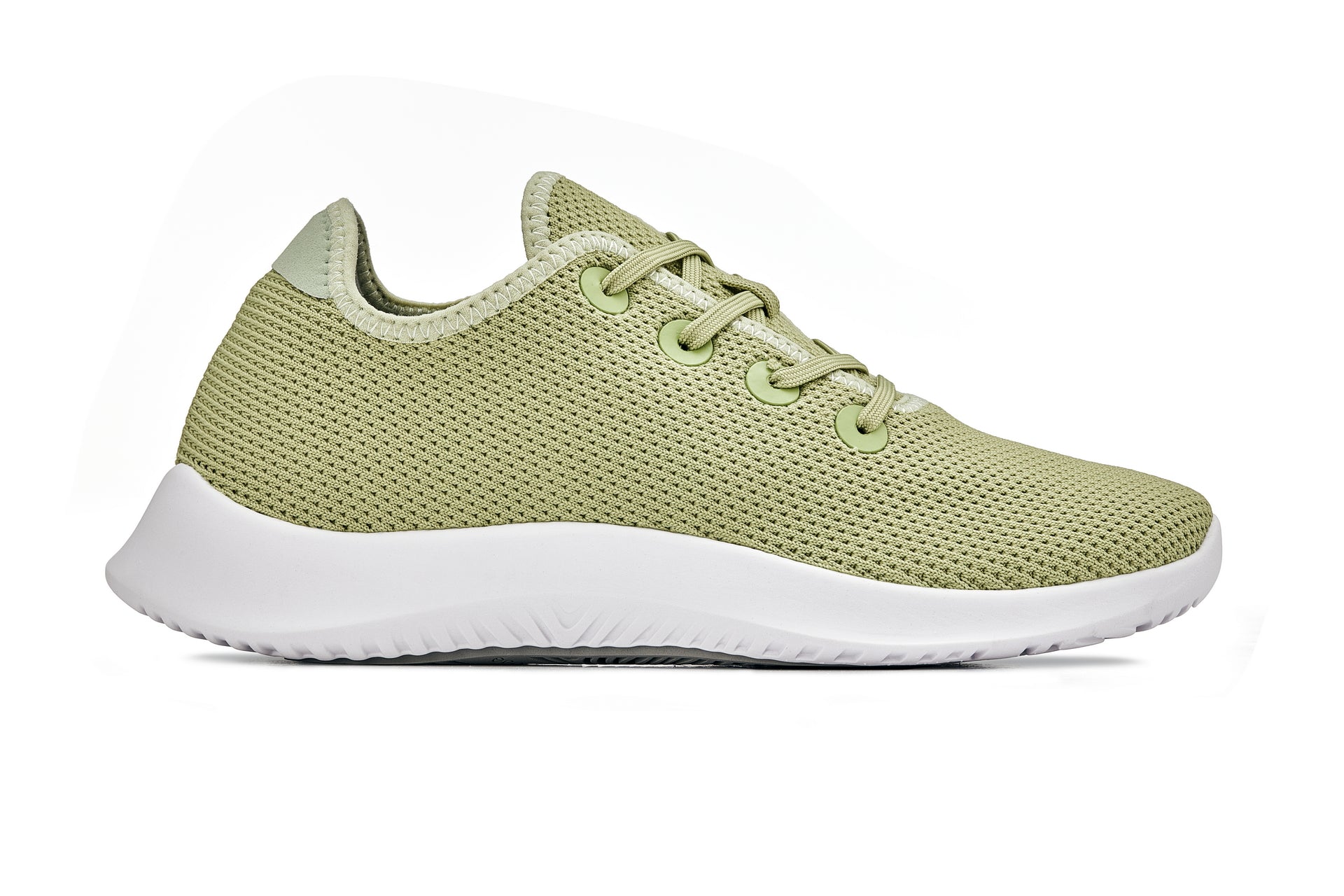 CALTO - Q405 - 2.4 Inches Taller (Pale Lime) - Ultra Lightweight Knitted Sneakers - WonderingCloth