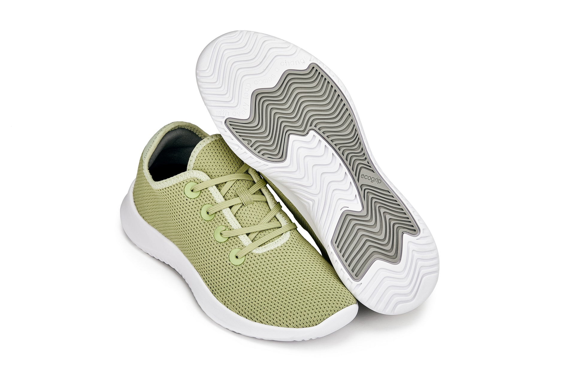 CALTO - Q405 - 2.4 Inches Taller (Pale Lime) - Ultra Lightweight Knitted Sneakers - WonderingCloth