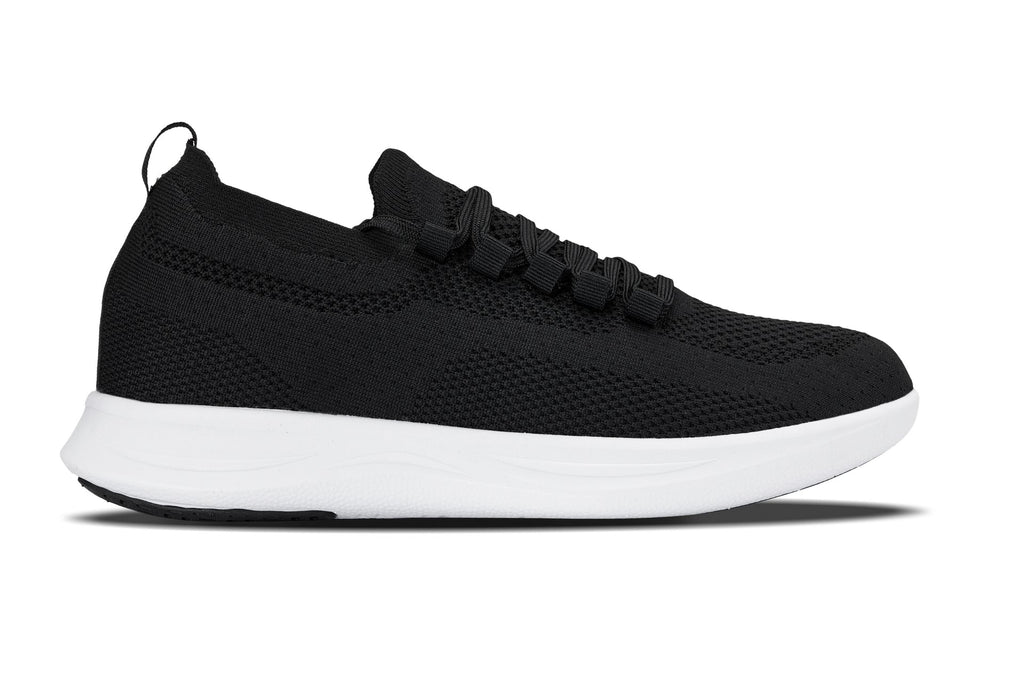 CALTO - QA062 - 2.4 Inches Taller (Black/White Sole) - Lightweight Knitted Sneakers - WonderingCloth