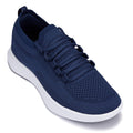CALTO - QA063 - 2.4 Inches Taller (Navy/White Sole) - Lightweight Knitted Sneakers - WonderingCloth