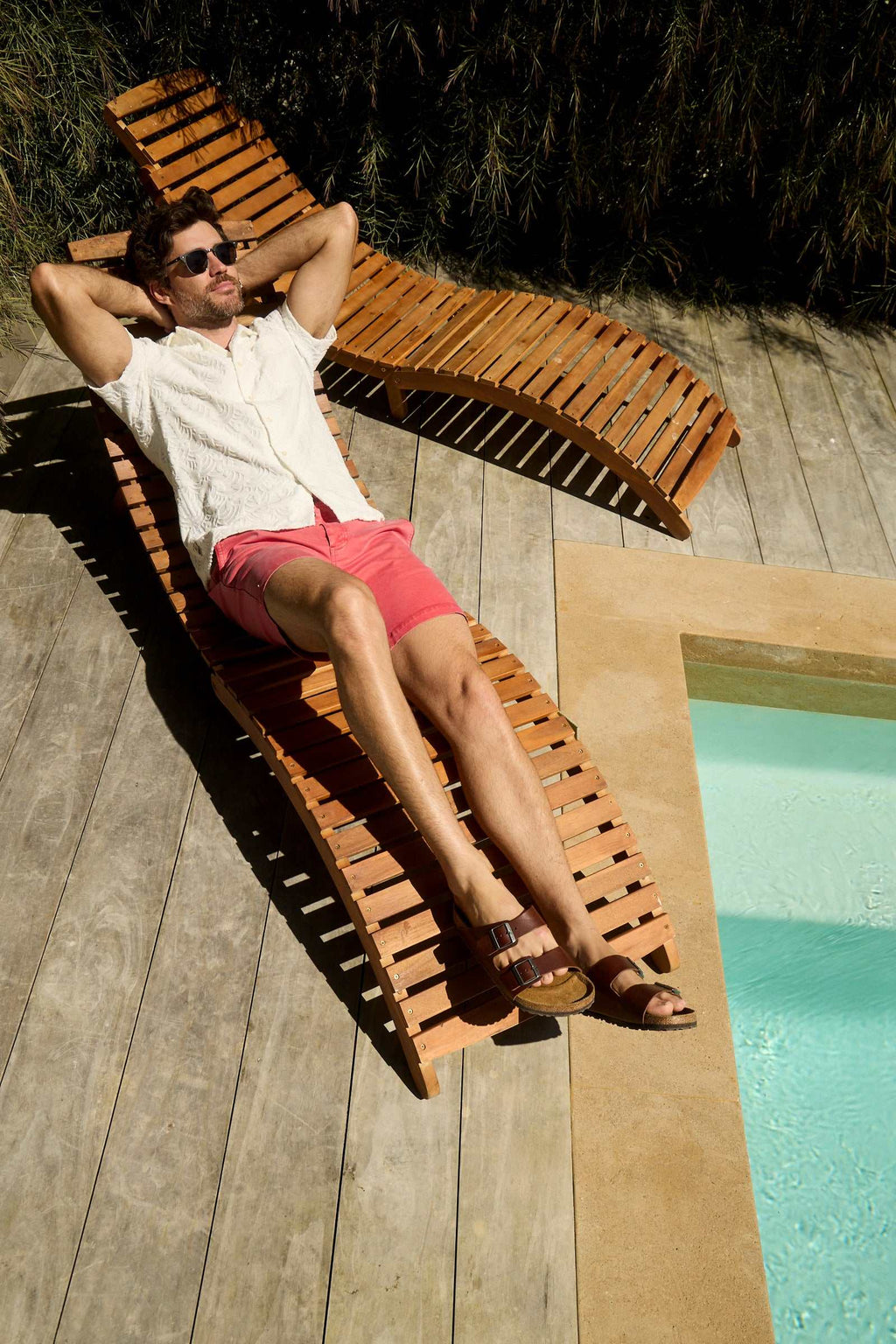 Andrew 7.5" Stretch Twill Short - Mineral Red - WonderingCloth