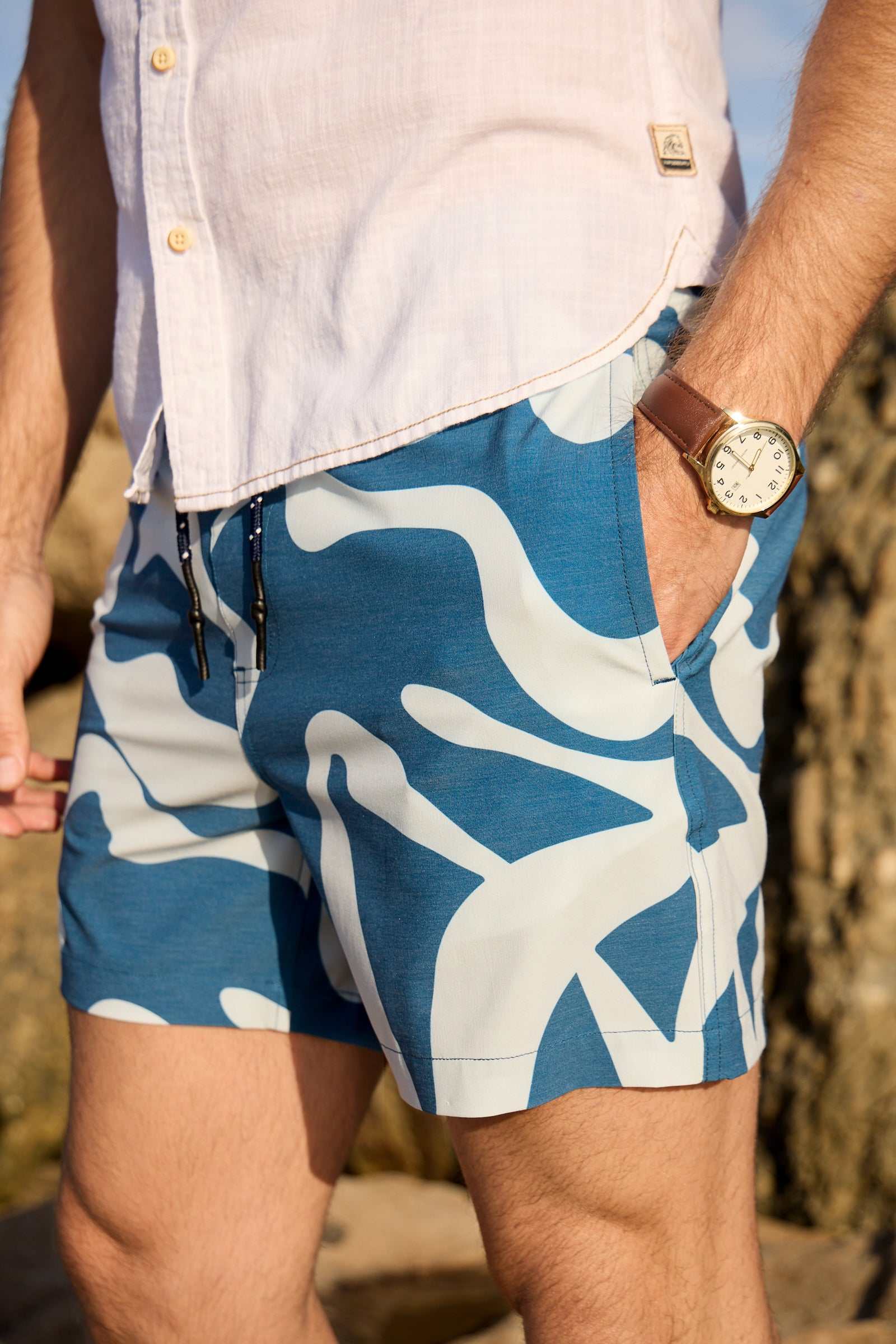 Jimmy 5" Swirl Volley - Blue - WonderingCloth