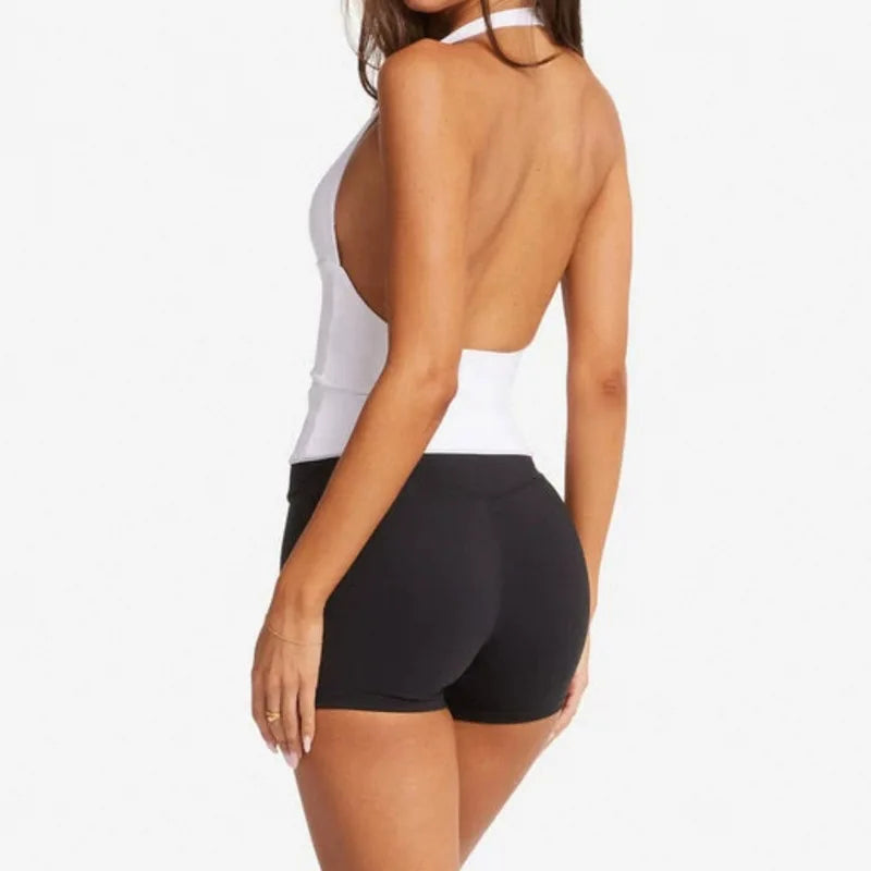 Woman Top Gym Impact Halter Top - WonderingCloth