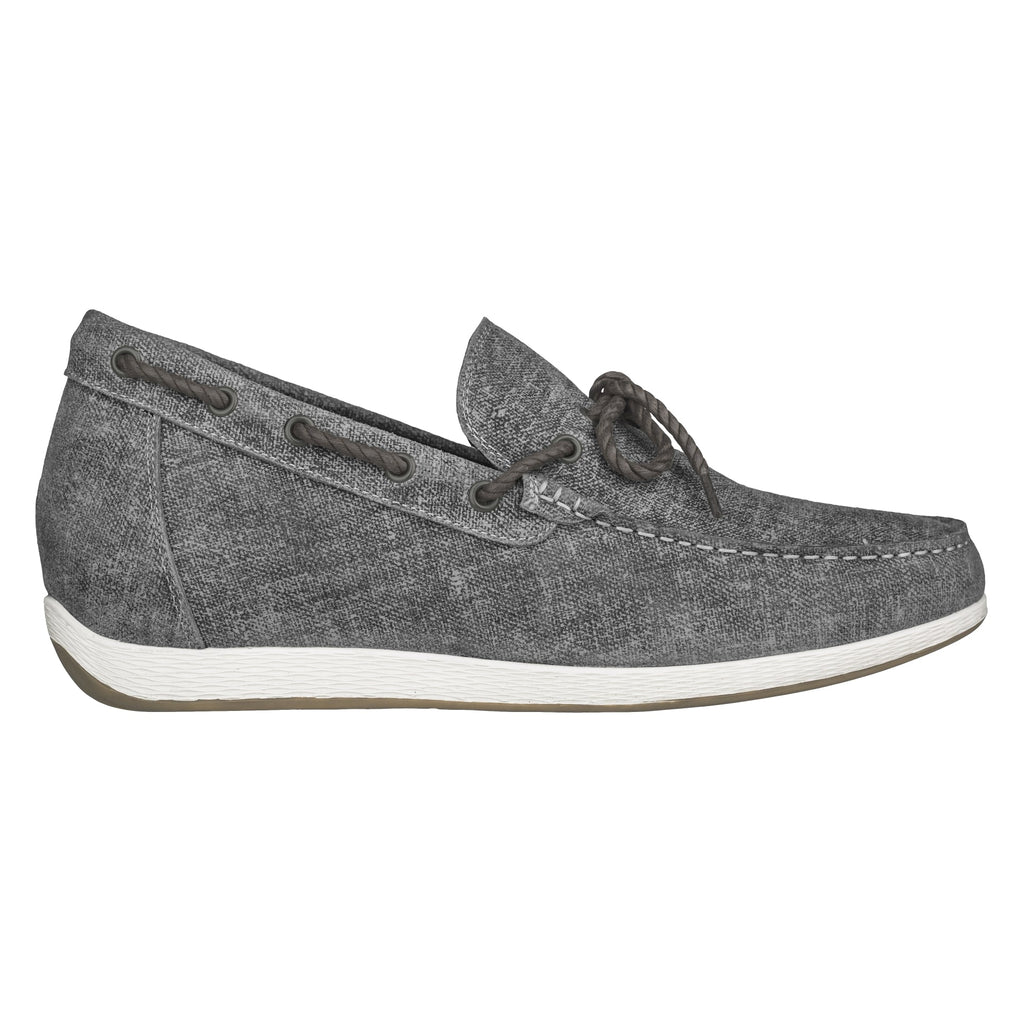 CALTO Denim Grey Boat Shoes - 2.4 Inches - S1101 - WonderingCloth