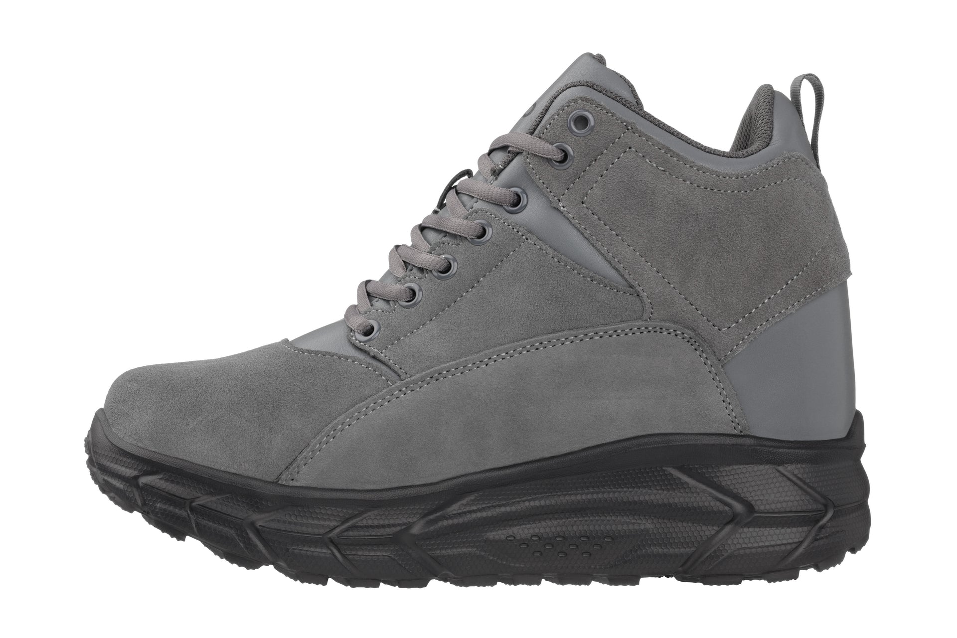 CALTO - S22800 - 4 Inches Taller (Grey) - Hiking Style Boots - WonderingCloth