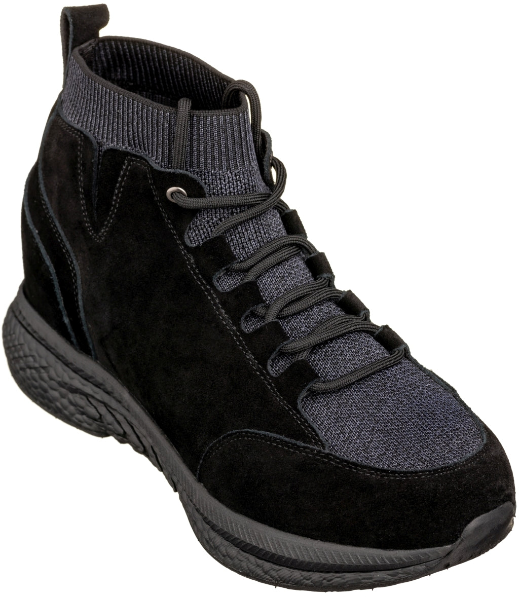 CALTO - S23201 - 3 Inches Taller (Black) - Sneakers - WonderingCloth