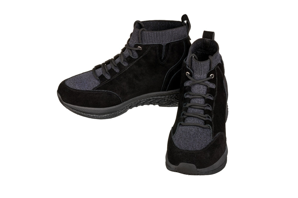 CALTO - S23201 - 3 Inches Taller (Black) - Sneakers - WonderingCloth