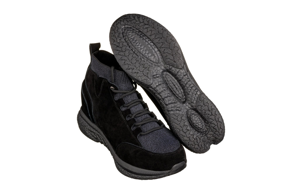 CALTO - S23201 - 3 Inches Taller (Black) - Sneakers - WonderingCloth