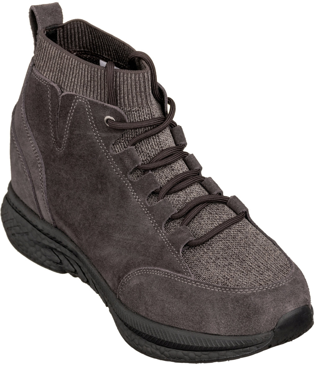 CALTO - S23203 - 3 Inches Taller (Dark Brown) - Sneakers - WonderingCloth