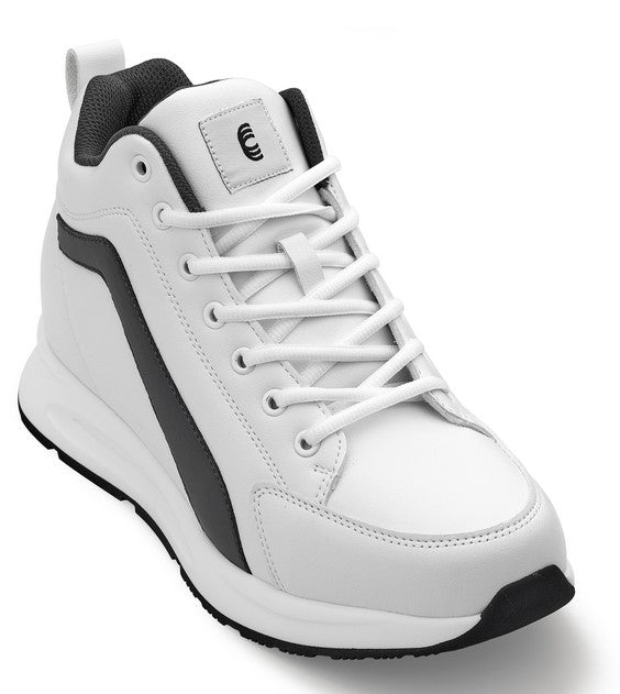 CALTO - S23305 - 3.2 Inches Taller (White) - Sneakers - WonderingCloth