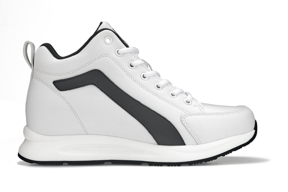 CALTO - S23305 - 3.2 Inches Taller (White) - Sneakers - WonderingCloth