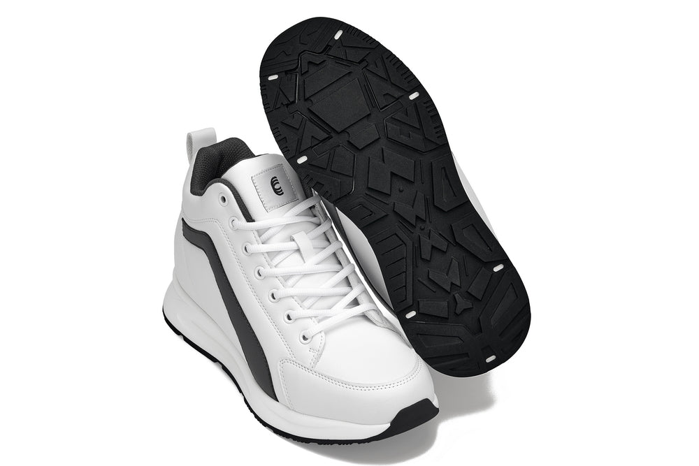 CALTO - S23305 - 3.2 Inches Taller (White) - Sneakers - WonderingCloth
