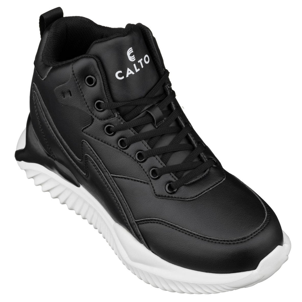 CALTO - S3060 - 4 Inches Taller (Black) - Lightweight Sneakers - WonderingCloth