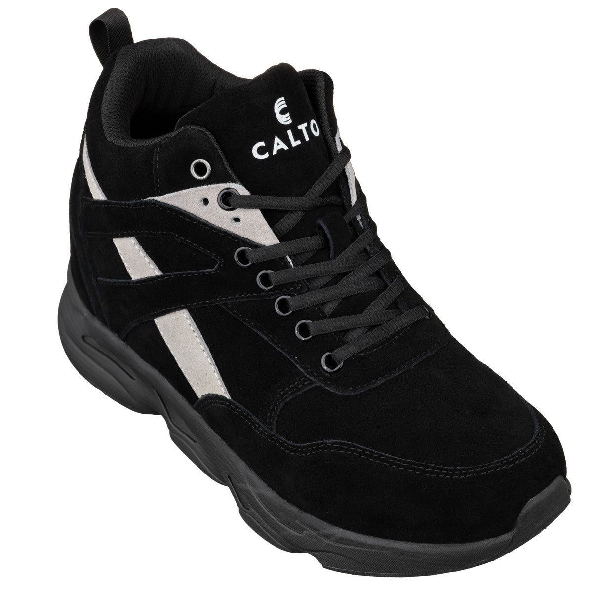 CALTO - S33594 - 4 Inches Taller (Black/Grey) - Sneakers - WonderingCloth