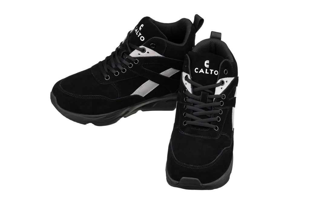 CALTO - S33594 - 4 Inches Taller (Black/Grey) - Sneakers - WonderingCloth