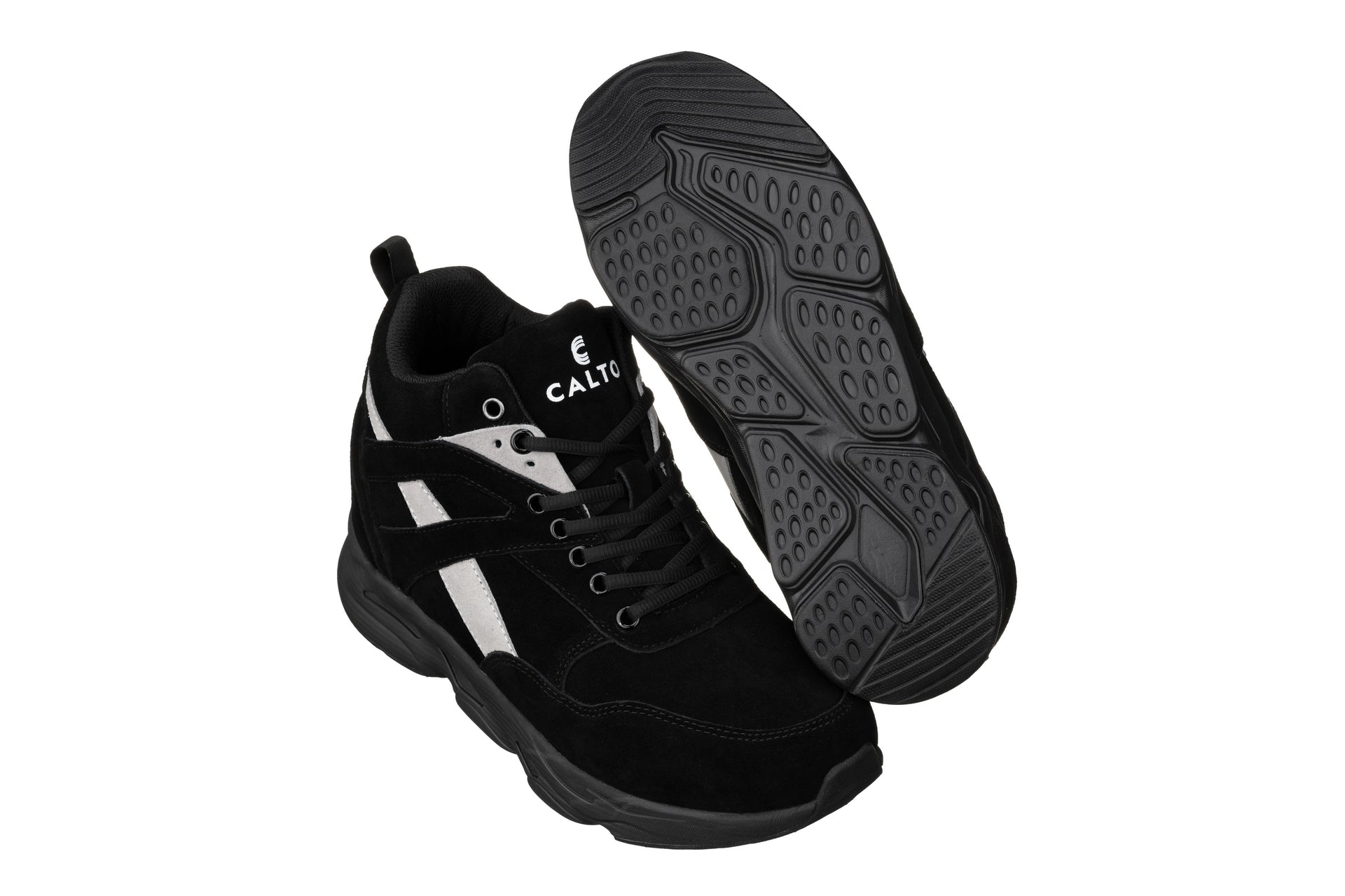 CALTO - S33594 - 4 Inches Taller (Black/Grey) - Sneakers - WonderingCloth