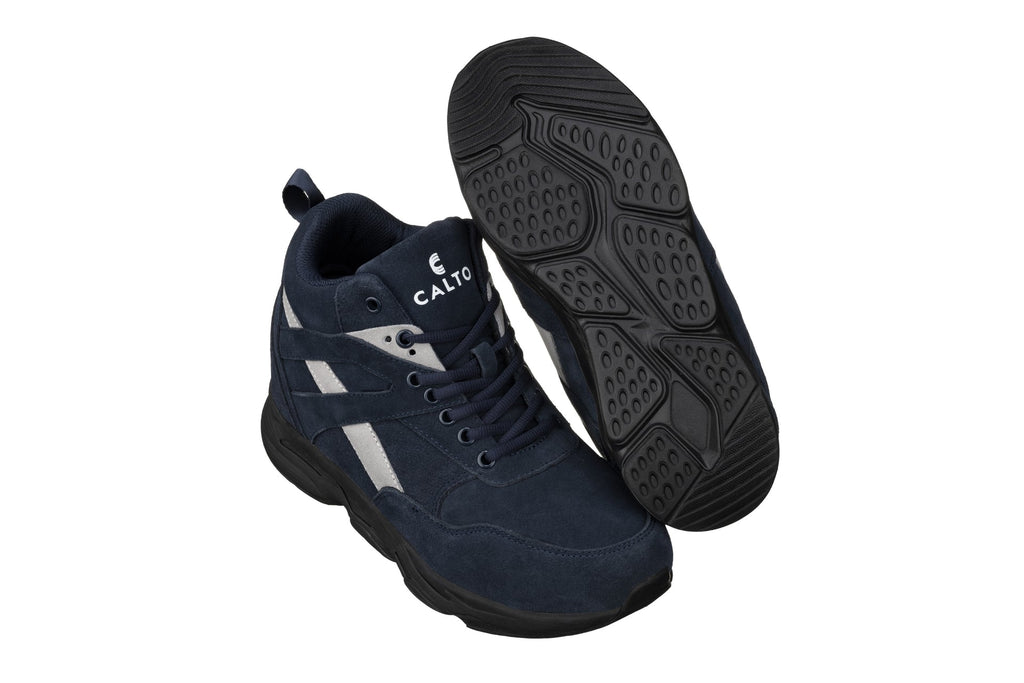 CALTO - S33595 - 4 Inches Taller (Blue/Grey) - Sneakers - WonderingCloth