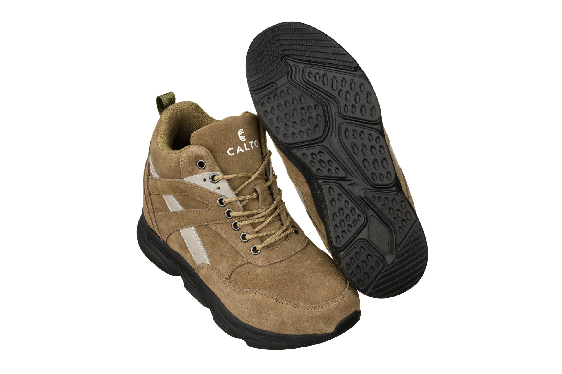 CALTO - S33596 - 4 Inches Taller (Olive Green) - Sneakers - WonderingCloth