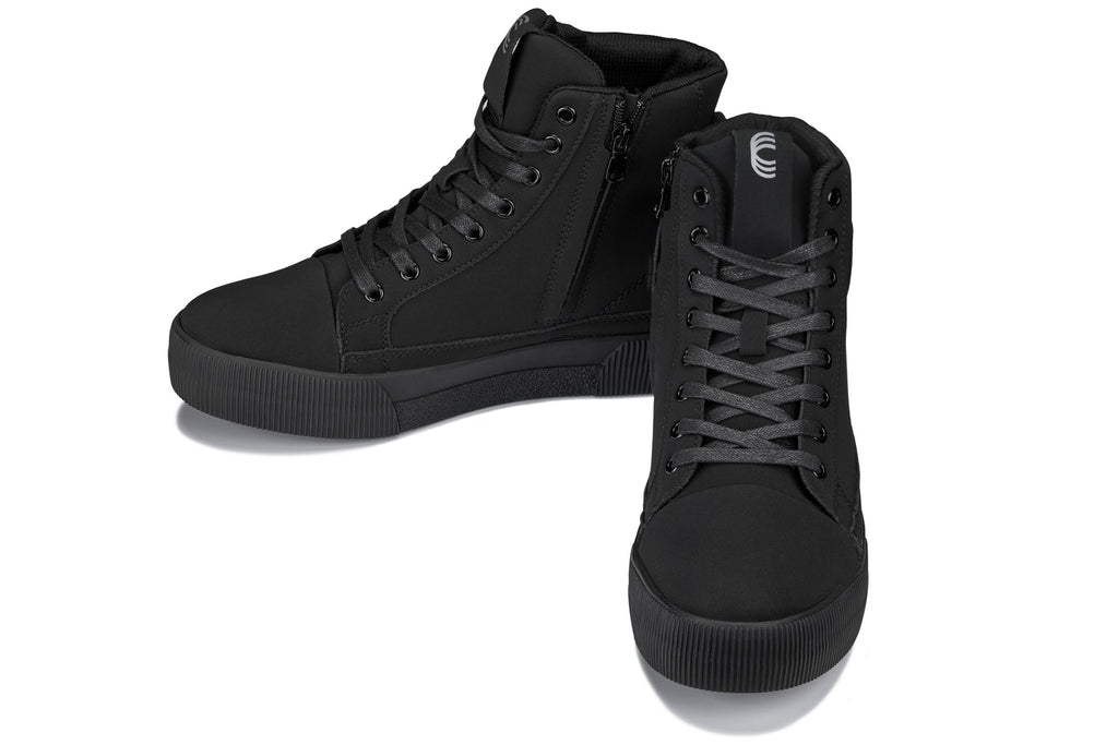 CALTO - S3421 - 2.4 Inches Taller (Black) - Cap Toe High Top Zip-Up Sneaker Boots - WonderingCloth