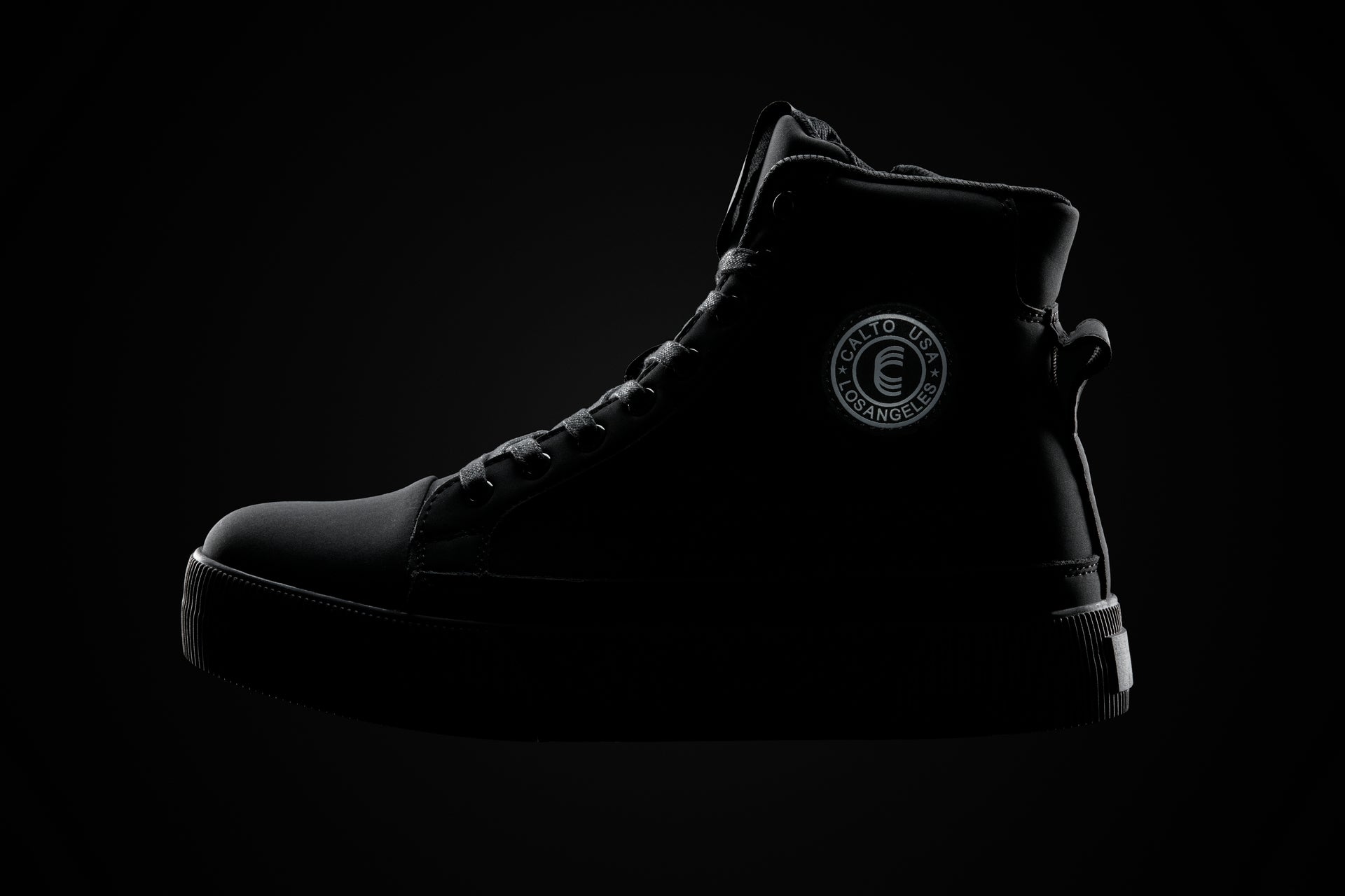 CALTO - S3421 - 2.4 Inches Taller (Black) - Cap Toe High Top Zip-Up Sneaker Boots - WonderingCloth