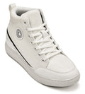 CALTO - S4131 - 2.6 Inches Taller (Off-White/White Sole) - Corduroy Ankle Top Sneak-boot - WonderingCloth
