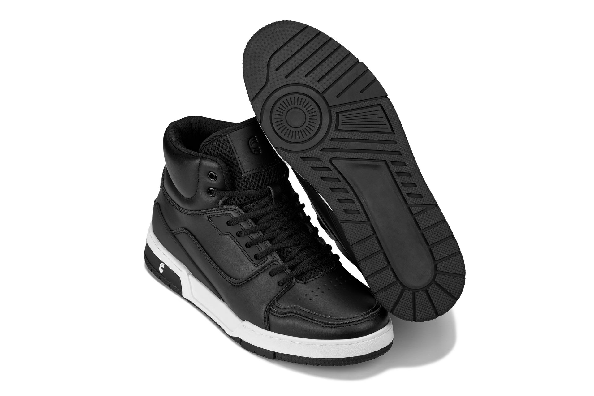 CALTO - S4750 - 3 Inches Taller (Black) - High Top Sneakers - WonderingCloth