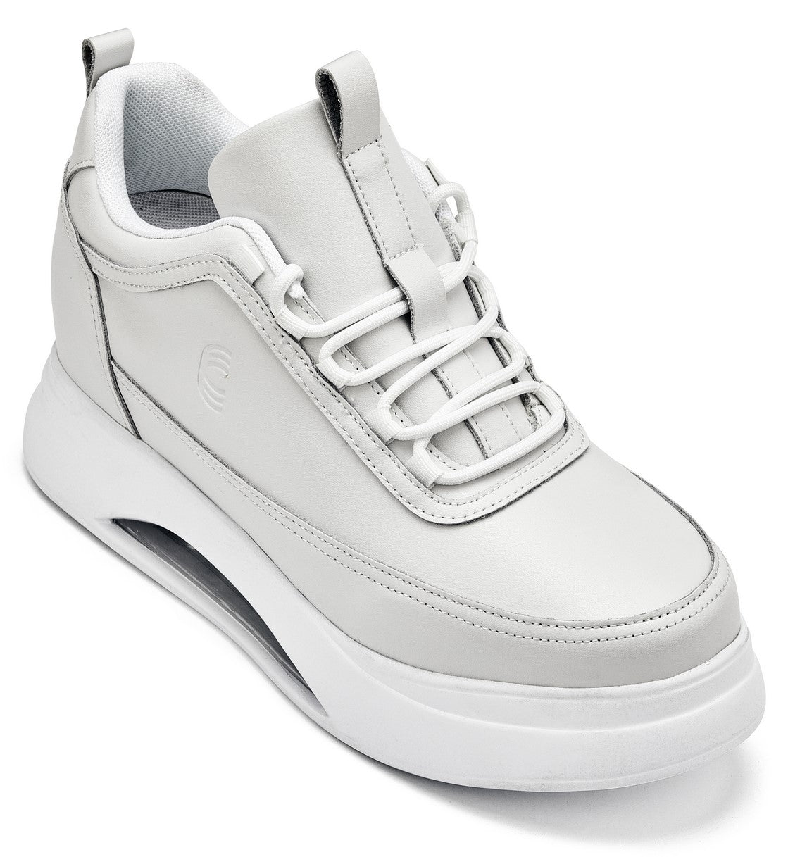 CALTO - S4926 - 3.2 Inches Taller (Bone/White Sole) - Chunky Elevated Platform Sneakers - WonderingCloth