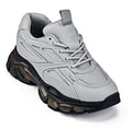 CALTO - S5281 - 2.6 Inches Taller (Cement/Translucent Onyx Sole) - Chunky Sole Sporty Sneakers - WonderingCloth
