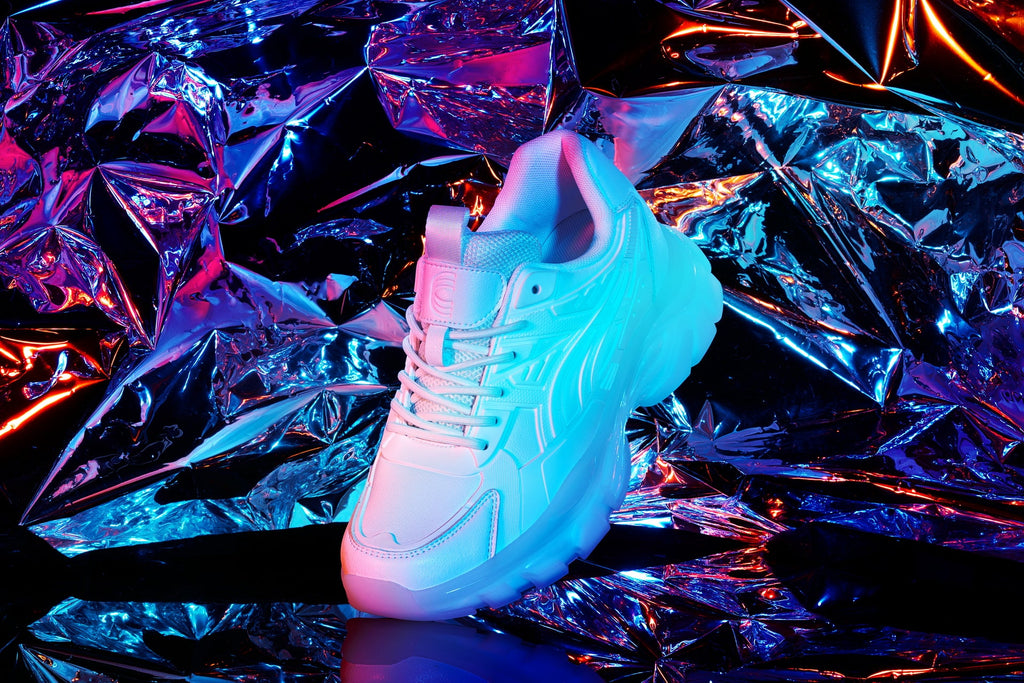CALTO - S5285 - 2.6 Inches Taller (White/Translucent White Sole) - Chunky Sole Sporty Sneakers - WonderingCloth