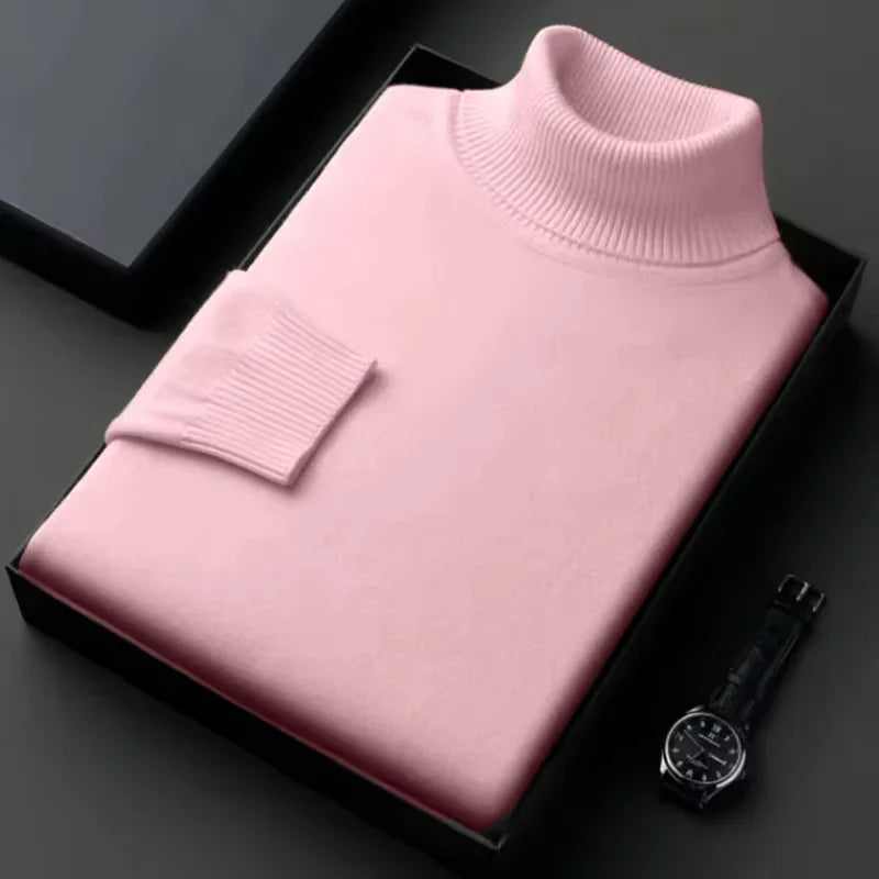 Luxurious Comfort Men's Knitted Turtleneck - WonderingCloth