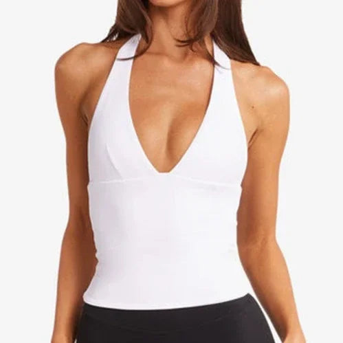 Woman Top Gym Impact Halter Top - WonderingCloth