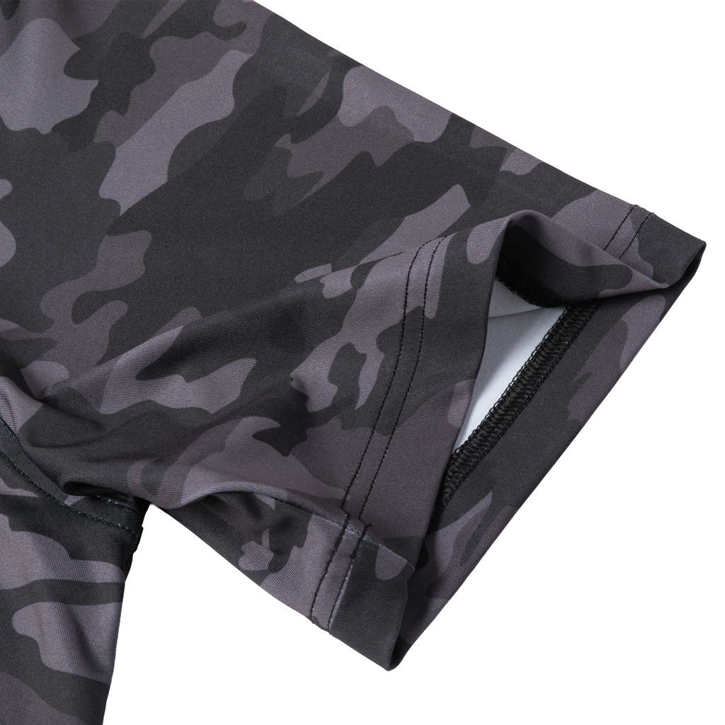 Black Camo Men's Polo - WonderingCloth