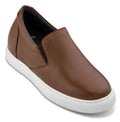 CALTO - T1023 - 2.6 Inches Taller (Coffee Brown) - Lightweight Nappa Leather Loafer - WonderingCloth