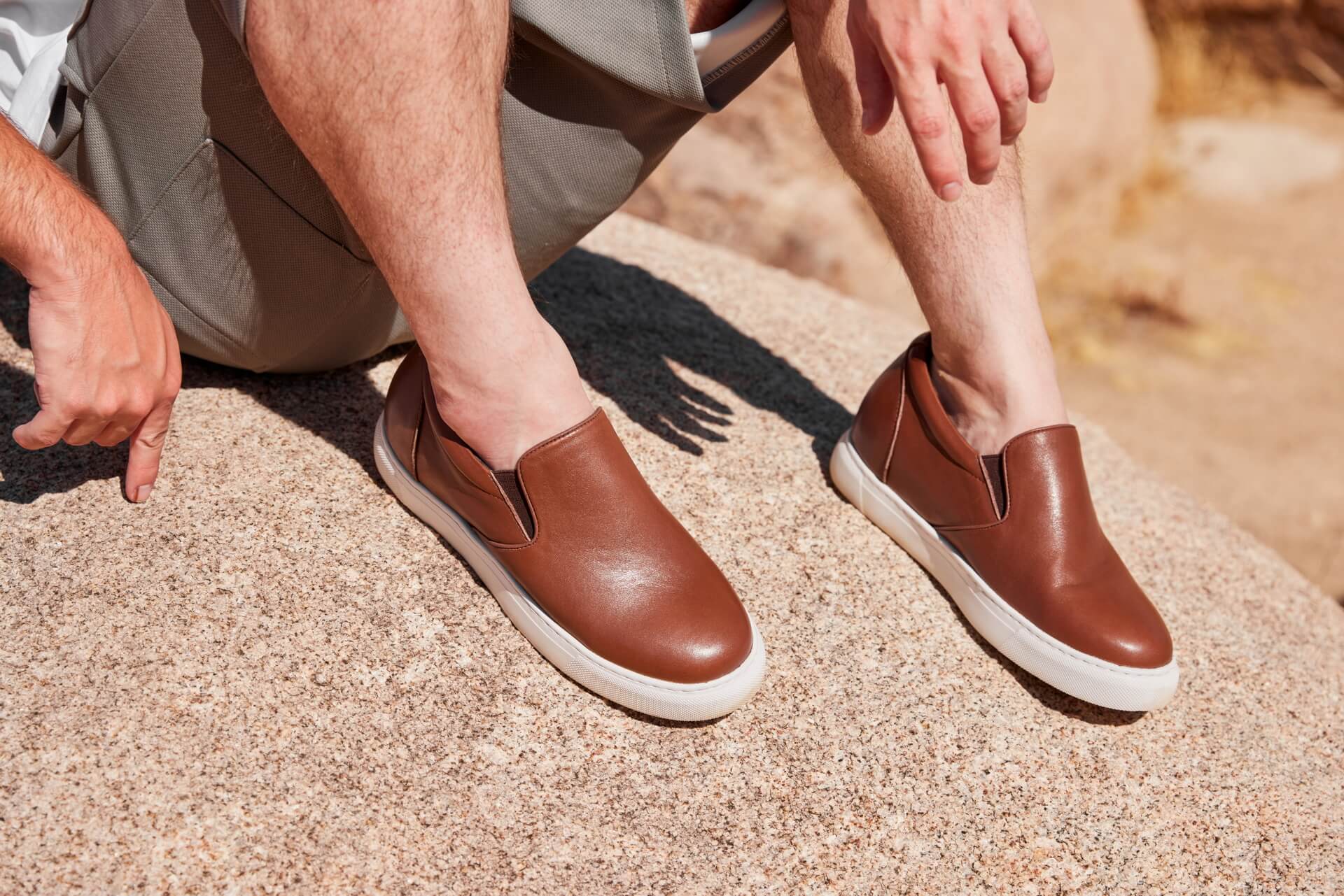CALTO - T1023 - 2.6 Inches Taller (Coffee Brown) - Lightweight Nappa Leather Loafer - WonderingCloth