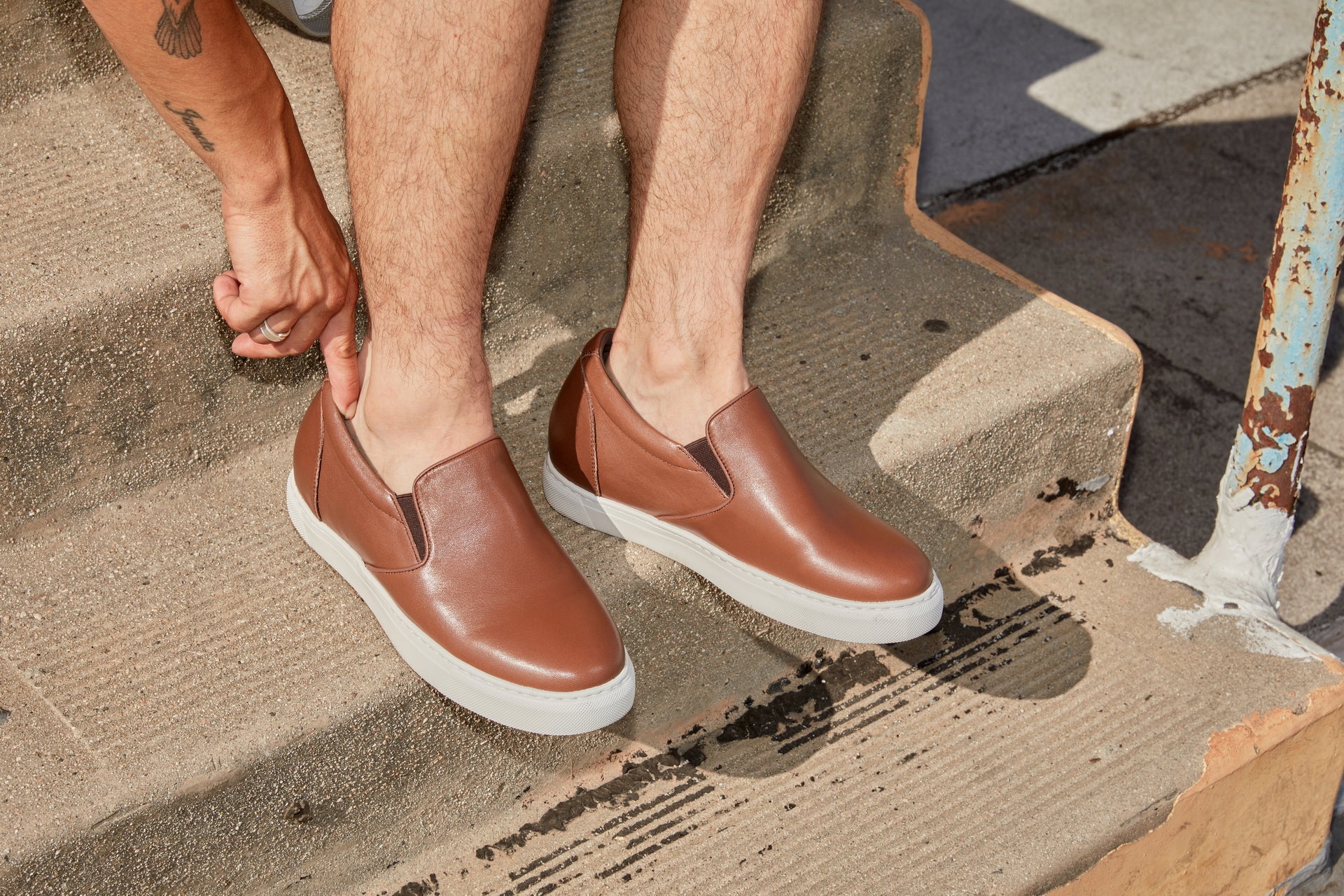 CALTO - T1023 - 2.6 Inches Taller (Coffee Brown) - Lightweight Nappa Leather Loafer - WonderingCloth