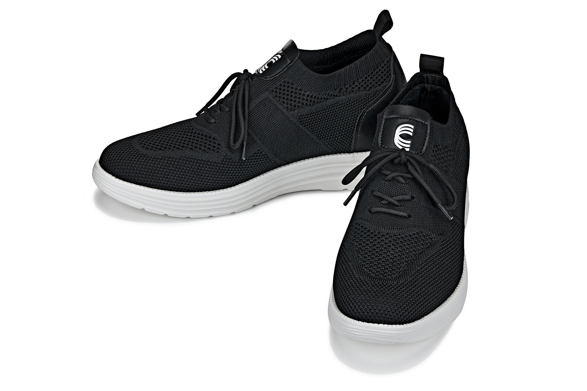 CALTO - X1340 - 2.8 Inches Taller (Black) - Lace Up Casual Walker - Lightweight - WonderingCloth