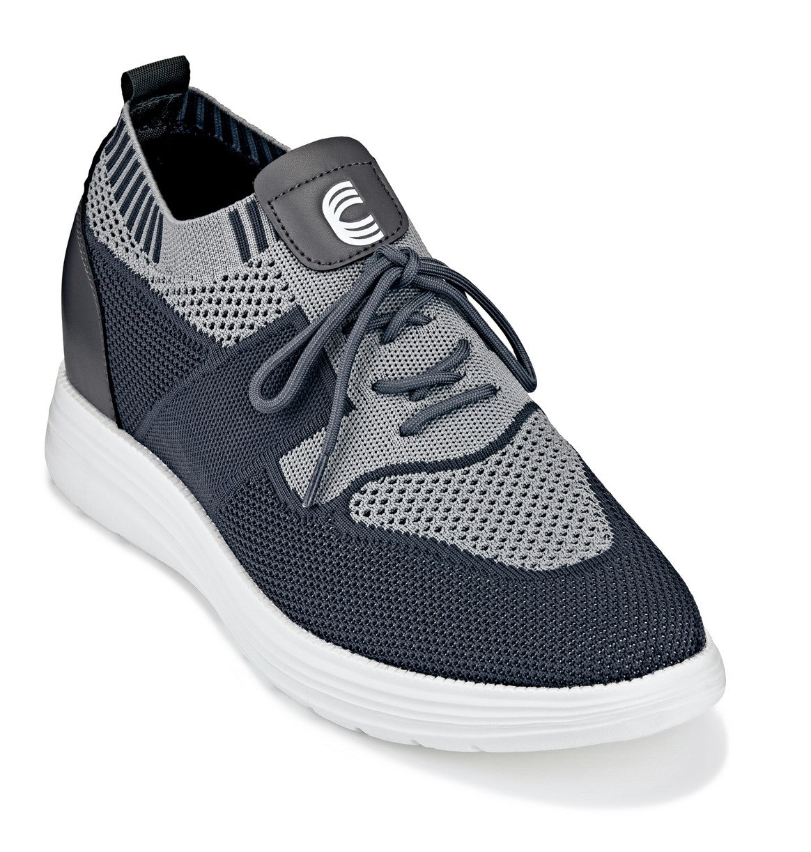 CALTO - X1341 - 2.8 Inches Taller (Iron Gray/Glacier Gray) - Lace Up Casual Walker - Lightweight - WonderingCloth
