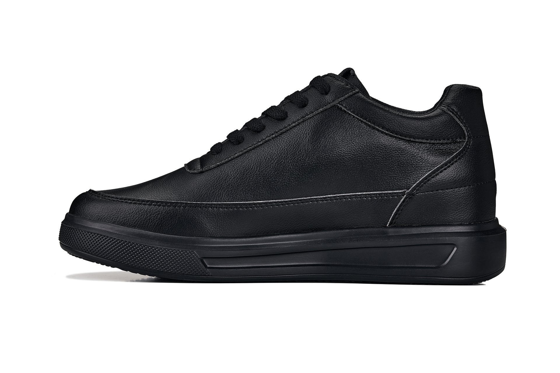 CALTO - X1646 - 2.8 Inches Taller (Pitch Black) - Lightweight Sneakers - WonderingCloth