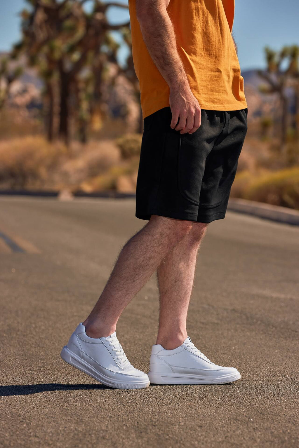 CALTO - X1647 - 2.8 Inches Taller (White) - Lightweight Sneakers - WonderingCloth
