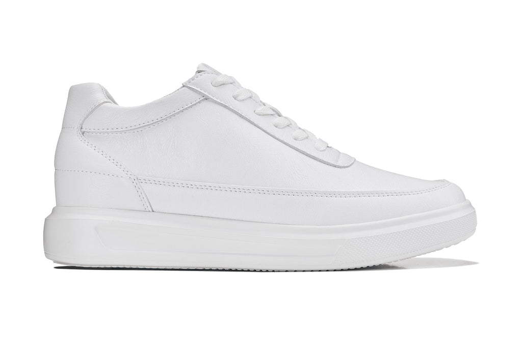 CALTO - X1647 - 2.8 Inches Taller (White) - Lightweight Sneakers - WonderingCloth