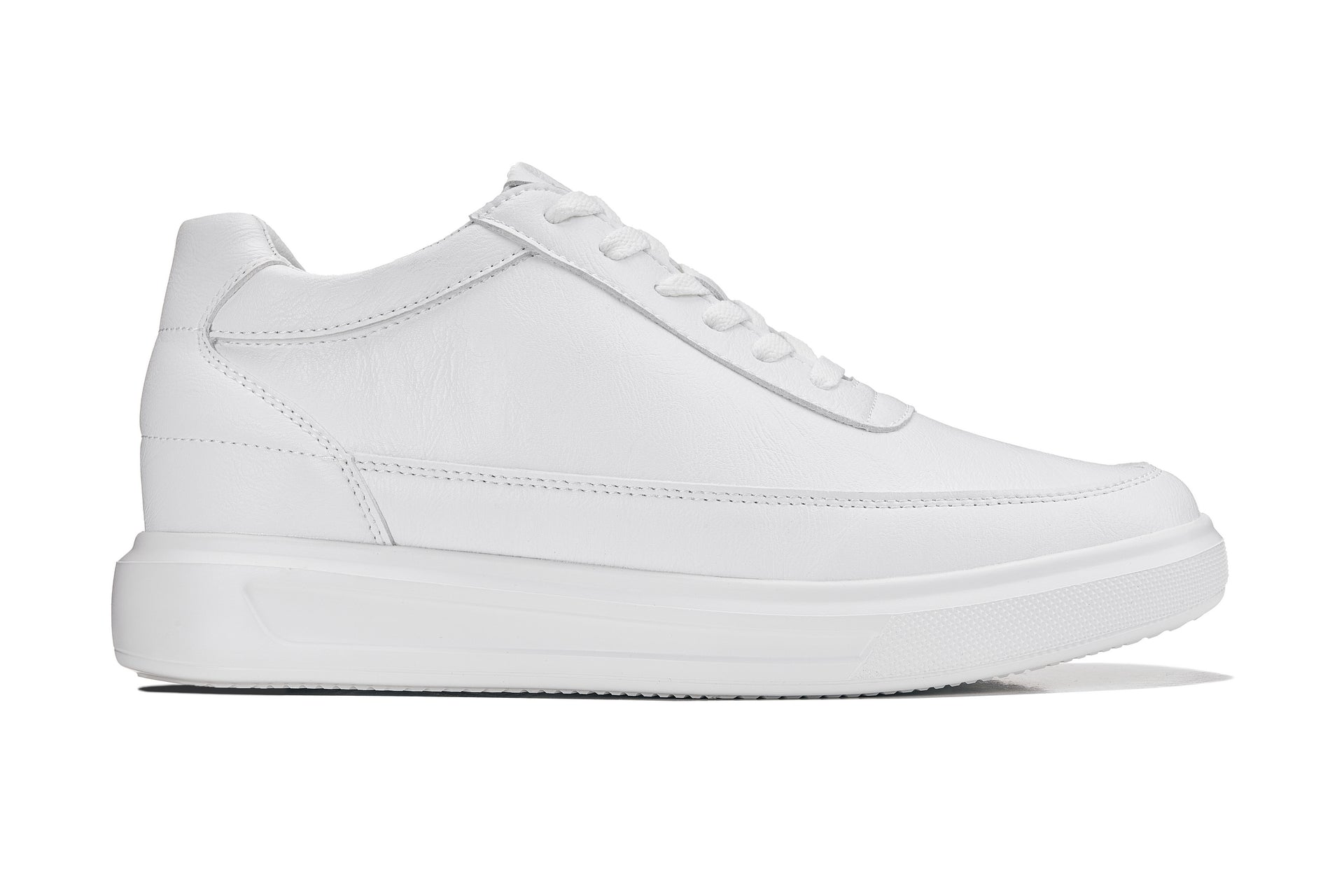 CALTO - X1647 - 2.8 Inches Taller (White) - Lightweight Sneakers - WonderingCloth