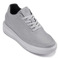 CALTO - X1648 - 2.8 Inches Taller (Pewter Grey) - Lightweight Sneakers - WonderingCloth
