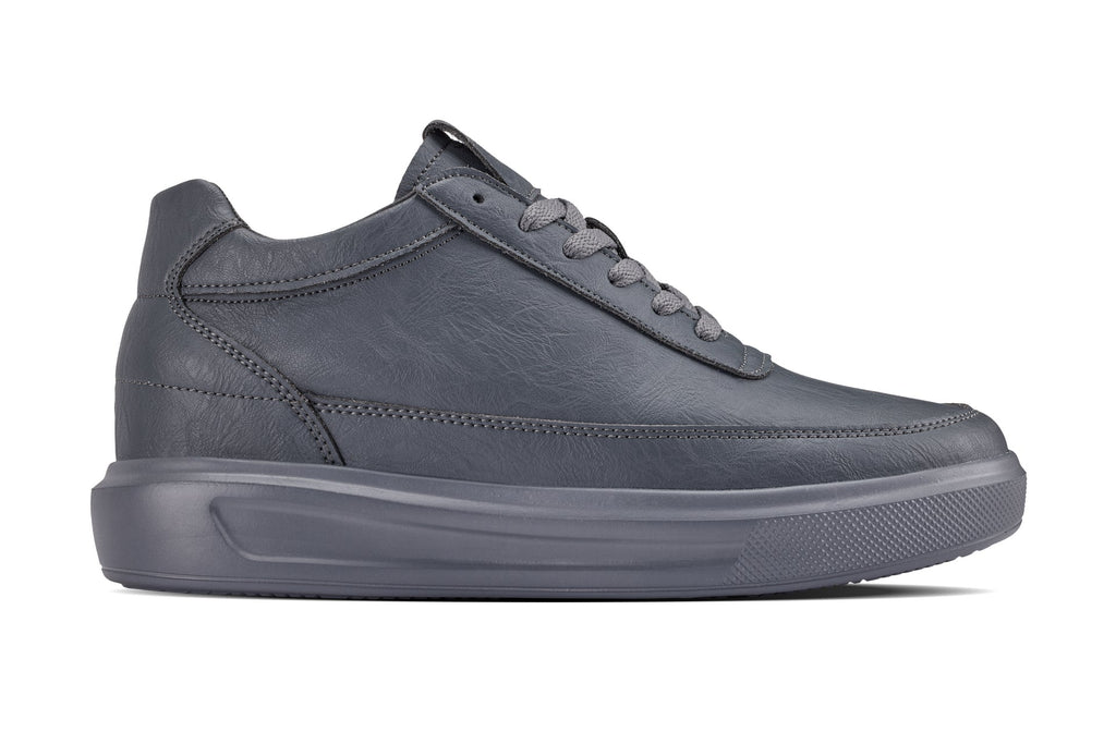 CALTO - X1649 - 2.8 Inches Taller (Iron Grey) - Lightweight Sneakers - WonderingCloth
