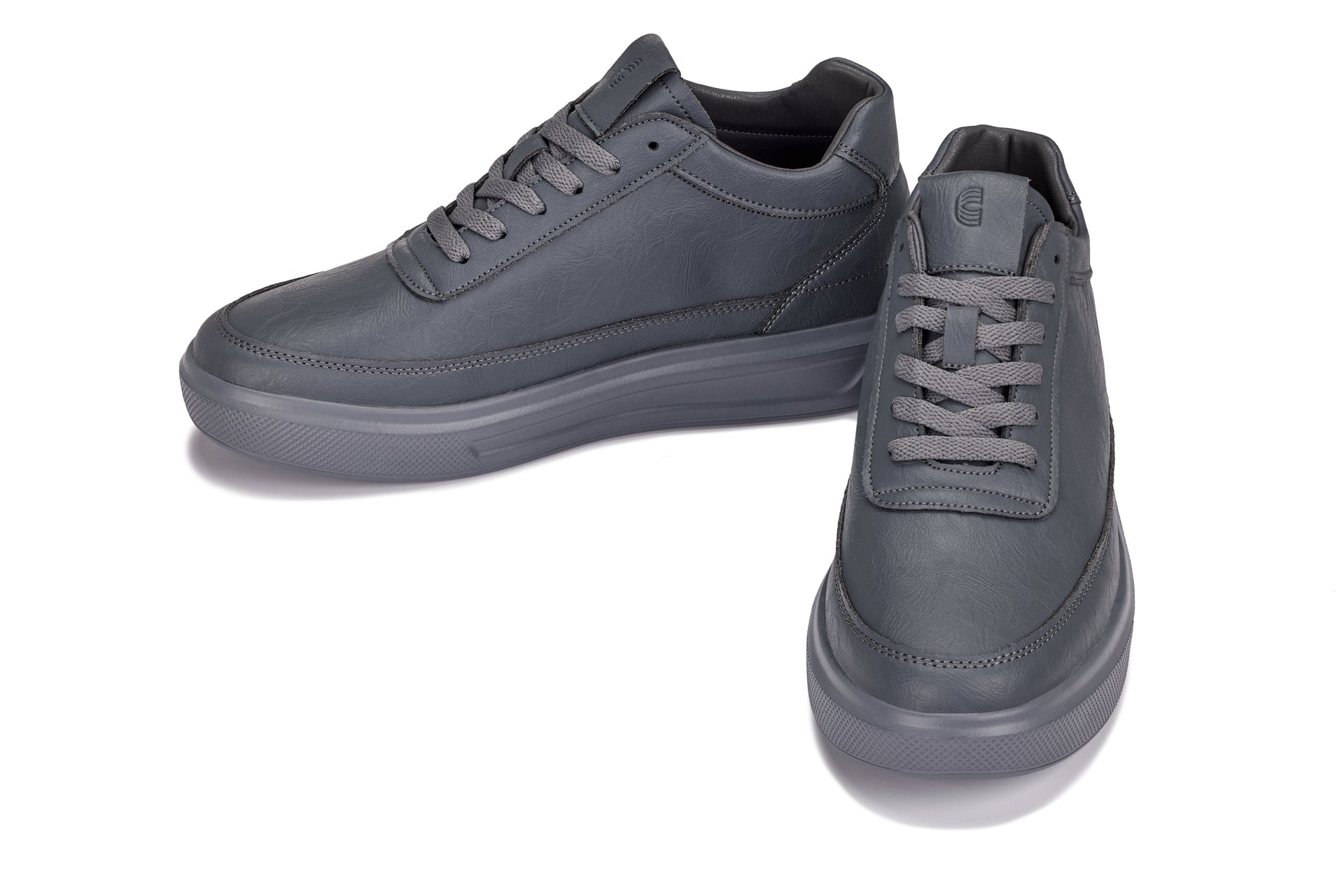 CALTO - X1649 - 2.8 Inches Taller (Iron Grey) - Lightweight Sneakers - WonderingCloth