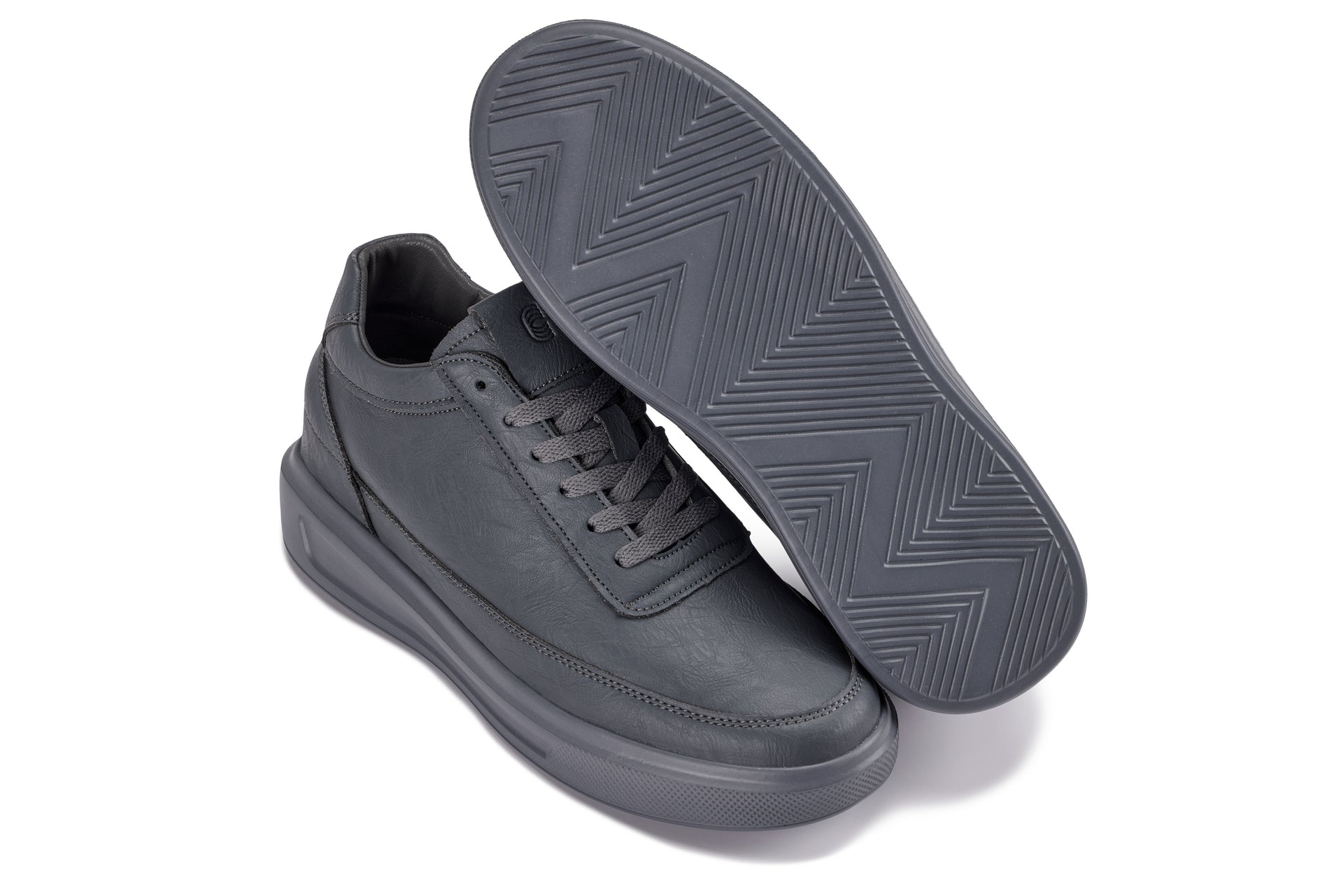 CALTO - X1649 - 2.8 Inches Taller (Iron Grey) - Lightweight Sneakers - WonderingCloth